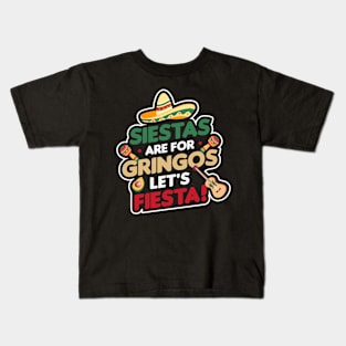 Cinco De Mayo Fiesta Gringos Mexican Guitar Sombrero Mango Kids T-Shirt